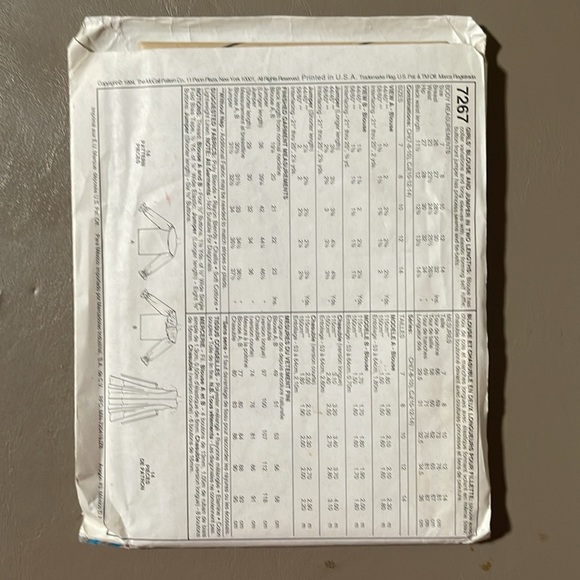 McCall’s Pattern #7267 - Picture 2 of 3